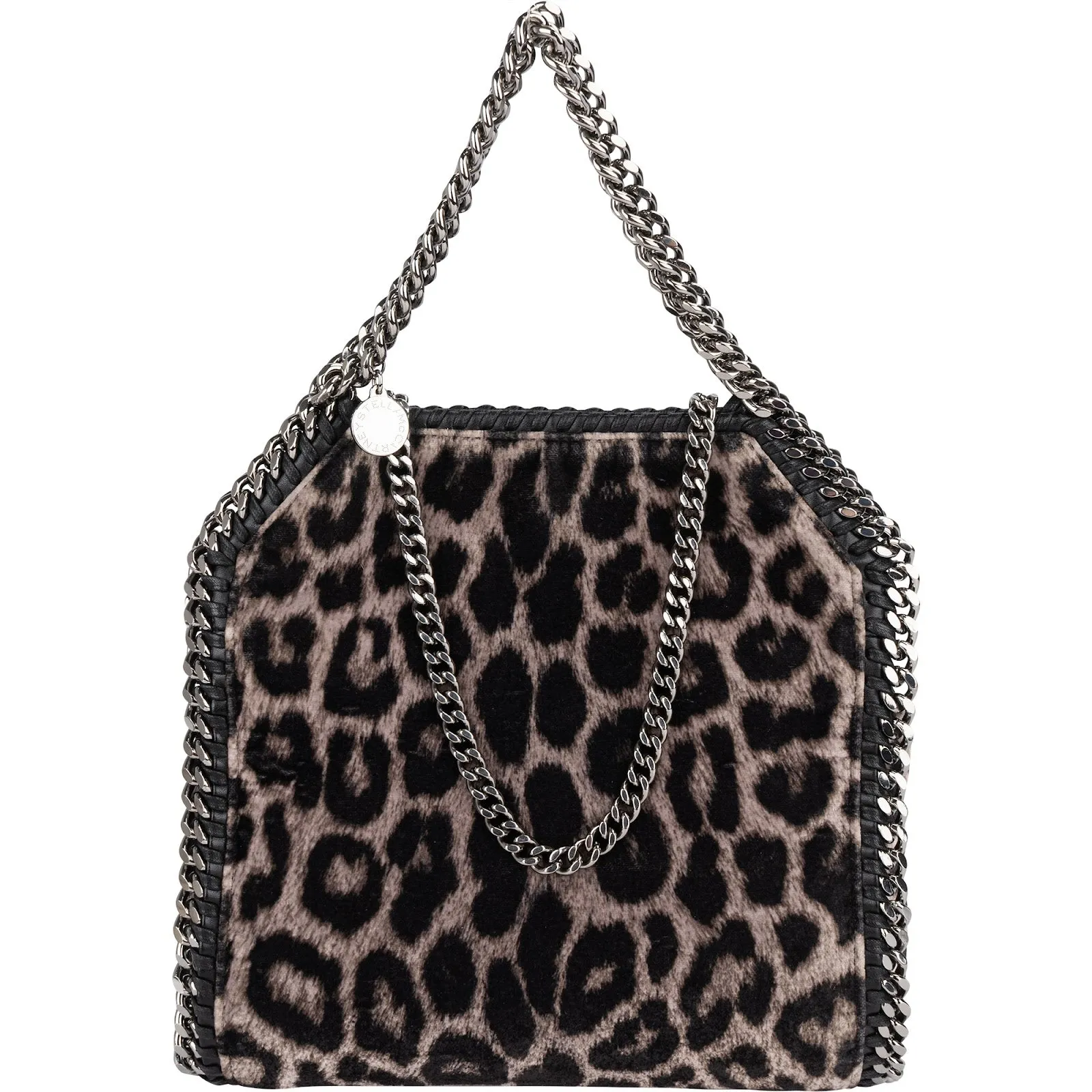 Stella McCartney Leopard Fur Print Falabella Tote Crossbody Handbag